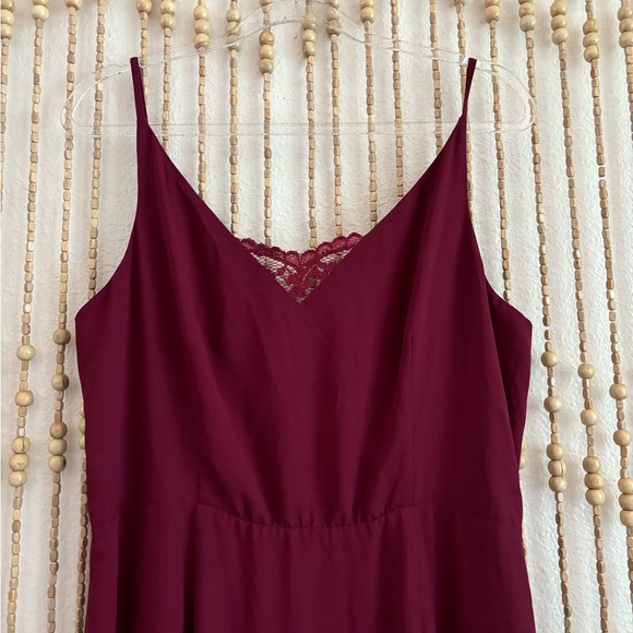 Paper Crown for Anthro Burgundy Slip Tank Maxi Formal Going Out Bridesmaid Dress - Picture 2 of 10